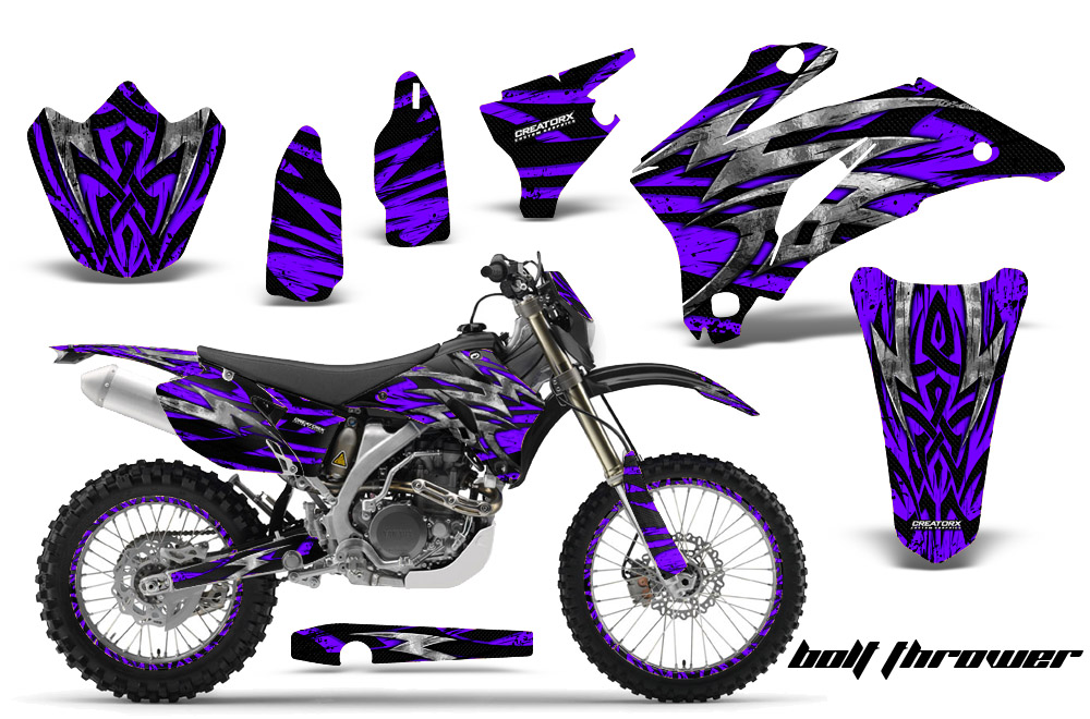 Yamaha WR 250-450 07-10 Graphics Kit Bolt Thrower Purple NP Rims